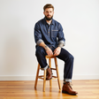 Jeanity Denim – Men's American Retro Long Sleeve Denim Shirt – JeanityDenimMensAmericanRetroLongSleeveDenimShirtFront20260525224252png