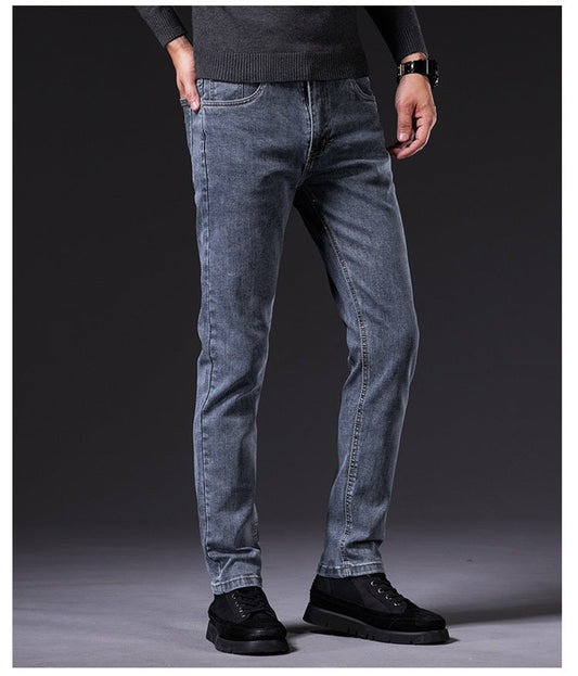 Jeanity Denim – Men's Slim Fit Straight Leg Denim Jeans – JeanityDenimMensSlimFitStraightLegDenimJeansPersonwearingbluejeansandblackshoesonadarkbackground20260420115129jpg