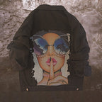 Classic Casual Denim Jacket in Black