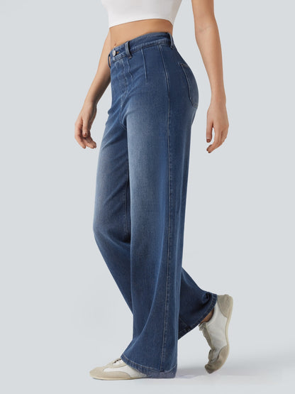 Wide Leg Tummy Control Jeans
