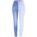 Contrasting Colours High Rise Skinny Jeans