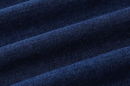 Korean Style Straight-Leg Denim Overalls - Detail View