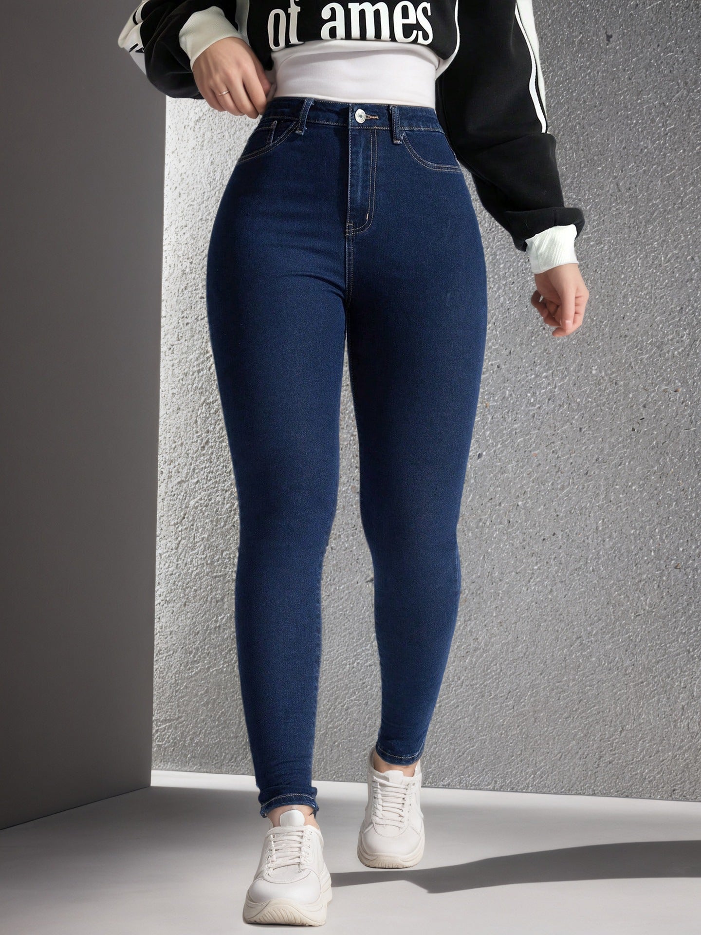 High-Waist Tummy-Control Skinny Jeans