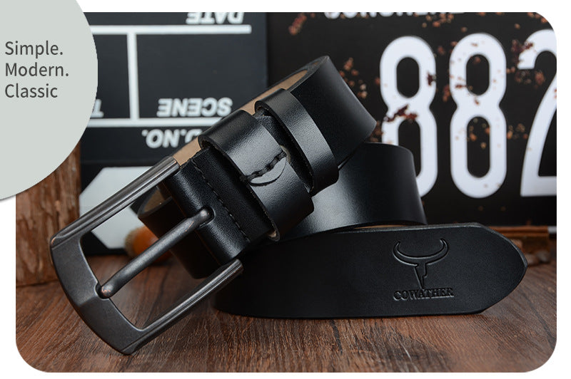 Men's Genuine Cowhide Leather Belt
