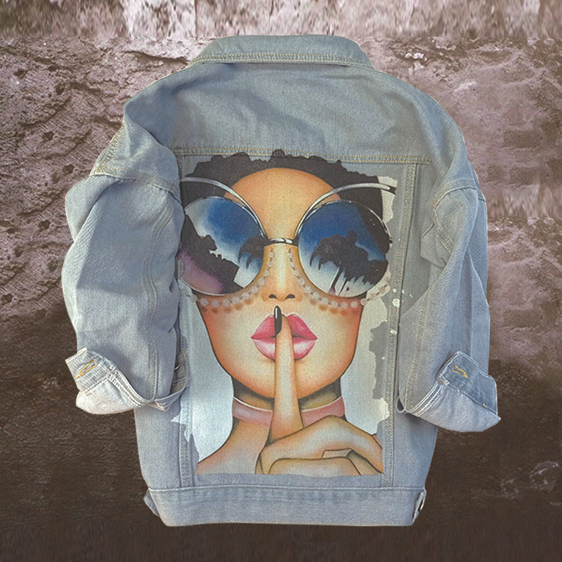 Classic Casual Denim Jacket in Light Blue