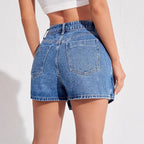 Denim Micro Mini Wrap Skort