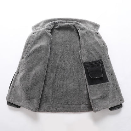 Thick Fleece-lined Denim Jacket