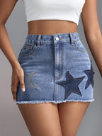 Jeanity Denim – Denim Bodycon Skirt - High-Waisted Star Detail – JeanityDenimDenimBodyconSkirtHighWaistedStarDetailDenimBodyconSkirtHighWaistedStarDetailJeanity20260214073031jpg