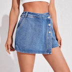 Jeanity Denim – Denim Micro Mini Wrap Skort – JeanityDenimDenimMicroMiniWrapSkortDenimskirtwithbuttondetailsonaplainbackground20260216114056jpg