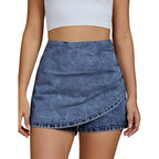 Jeanity Denim – High-Waisted Wrap Denim Skort – JeanityDenimHighWaistedWrapDenimSkortDenimskortwornbyapersononawhitebackground20260215122942jpg