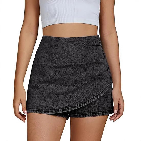Jeanity Denim – High-Waisted Wrap Denim Skort – JeanityDenimHighWaistedWrapDenimSkortFront20260215122940jpg