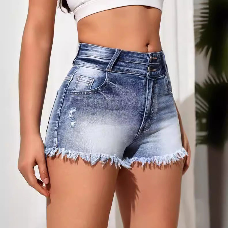 Jeanity Denim – High Waist Frayed Hem Denim Shorts – JeanityDenimHighWaistFrayedHemDenimShortsLifestyle20260215122830jpg