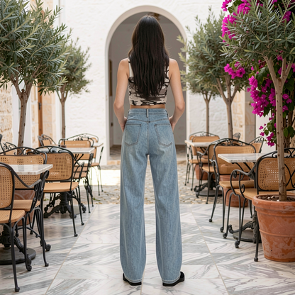 High Waist Straight Leg Jeans - Extended Length - Tall