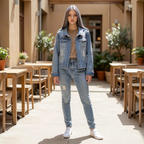 Women's Distressed Denim Jacket