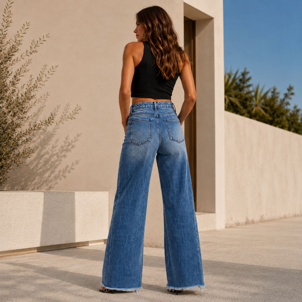 Jeanity Denim – High Waist Wide Leg Women's Denim Jeans – JeanityDenimHighWaistWideLegWomensDenimJeansFlat20260512151701png