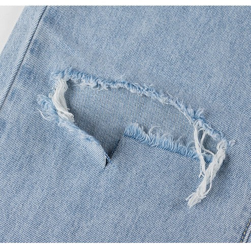 Jeanity Denim – Light Blue Ripped Jeans - High-Waisted Urban Style – JeanityDenimLightBlueRippedJeansHighWaistedUrbanStyleDetail20260215141547jpg