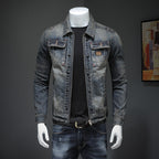 Jeanity Denim – Men's Classic Denim Jacket - Dark Blue – JeanityDenimMensClassicDenimJacketDarkBlueFlat20260217032154jpg