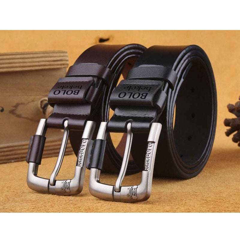 Jeanity Denim – Men's Cowhide Leather Belt with Pin Buckle – JeanityDenimMensCowhideLeatherBeltwithPinBuckleMensCowhideLeatherBeltwithPinBuckle20260426131422jpg