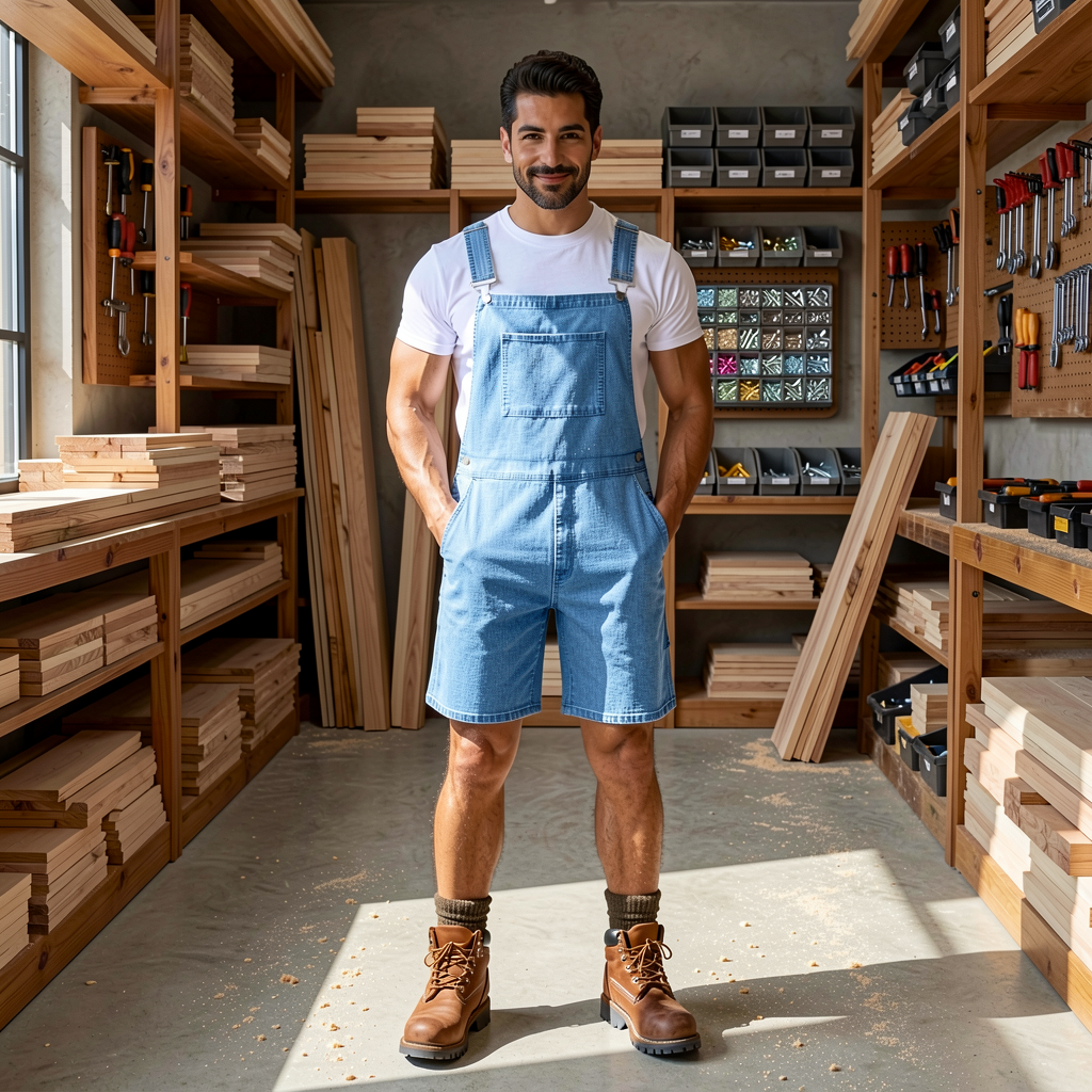 Jeanity Denim – Men's Denim Short Overalls – JeanityDenimMensDenimShortOverallsBack20260604061228png