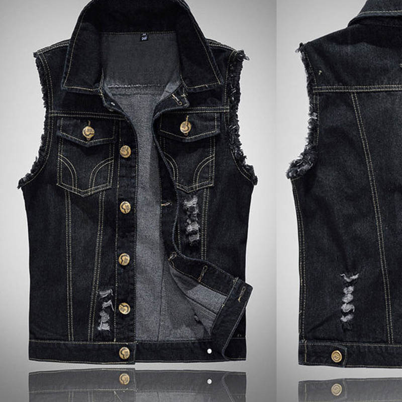 Jeanity Denim – Men's Distressed Denim Vest – JeanityDenimMensDistressedDenimVestBack20260217032257jpg