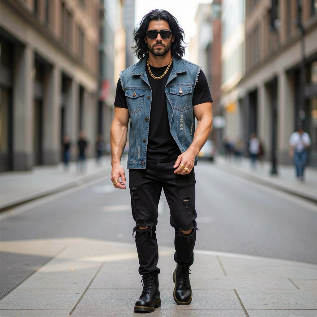 Jeanity Denim – Men's Distressed Denim Vest – JeanityDenimMensDistressedDenimVestFlat20260525061252png
