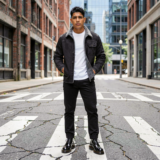 Thick Fleece-lined Denim Jacket