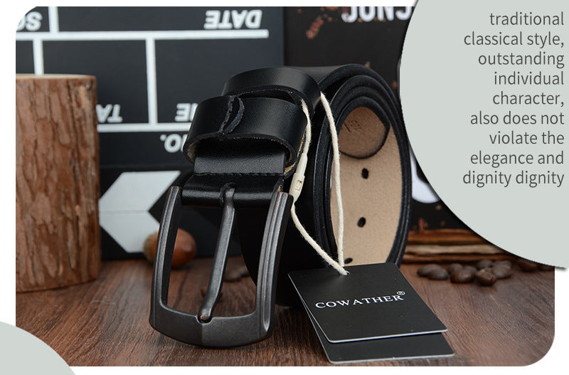 Jeanity Denim – Men's Genuine Cowhide Leather Belt – JeanityDenimMensGenuineCowhideLeatherBeltView1020260311134627jpg