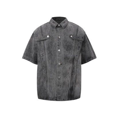 Jeanity Denim – Men's Gradient-Wash Denim Shirt & Shorts Set – JeanityDenimMensGradientWashDenimShirtShortsSetBack20260216125550jpg