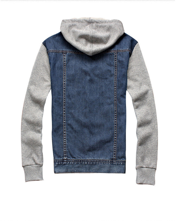 Jeanity Denim – Men's Hooded Denim Jacket – JeanityDenimMensHoodedDenimJacketBackviewofadenimandgrayhoodieonawhitebackground20260217030909jpg
