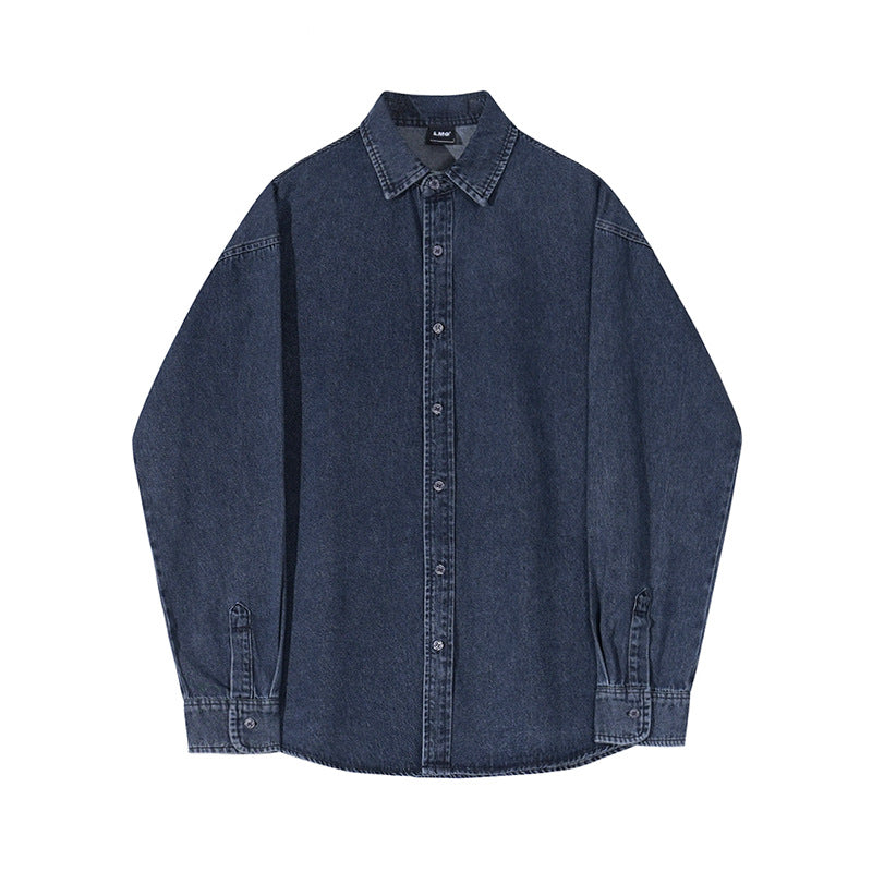 Jeanity Denim – Men's Loose Fit Washed Denim Shirt – JeanityDenimMensLooseFitWashedDenimShirtBluedenimshirtonawhitebackground20260216125454jpg