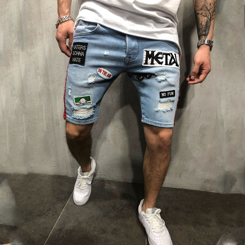 Jeanity Denim – Men's Mid-Waist Ripped Denim Shorts - Loose Straight Fit – JeanityDenimMensMidWaistRippedDenimShortsLooseStraightFitLifestyle20260215145228jpg