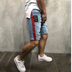 Jeanity Denim – Men's Mid-Waist Ripped Denim Shorts - Loose Straight Fit – JeanityDenimMensMidWaistRippedDenimShortsLooseStraightFitSide20260215145225jpg