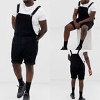 Jeanity Denim – Men's Retro Black Denim Bib Overalls – JeanityDenimMensRetroBlackDenimBibOverallsPersonwearingblackoverallsandawhiteshirtonawhitebackground20260426132836jpg
