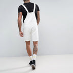 Jeanity Denim – Men's Retro White Denim Bib Short Overalls – JeanityDenimMensRetroWhiteDenimBibShortOverallsBack20260221131235jpg