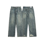 Jeanity Denim – Men's Retro Wide-Leg Distressed Denim Jeans – JeanityDenimMensRetroWideLegDistressedDenimJeansDetail20260215145333jpg
