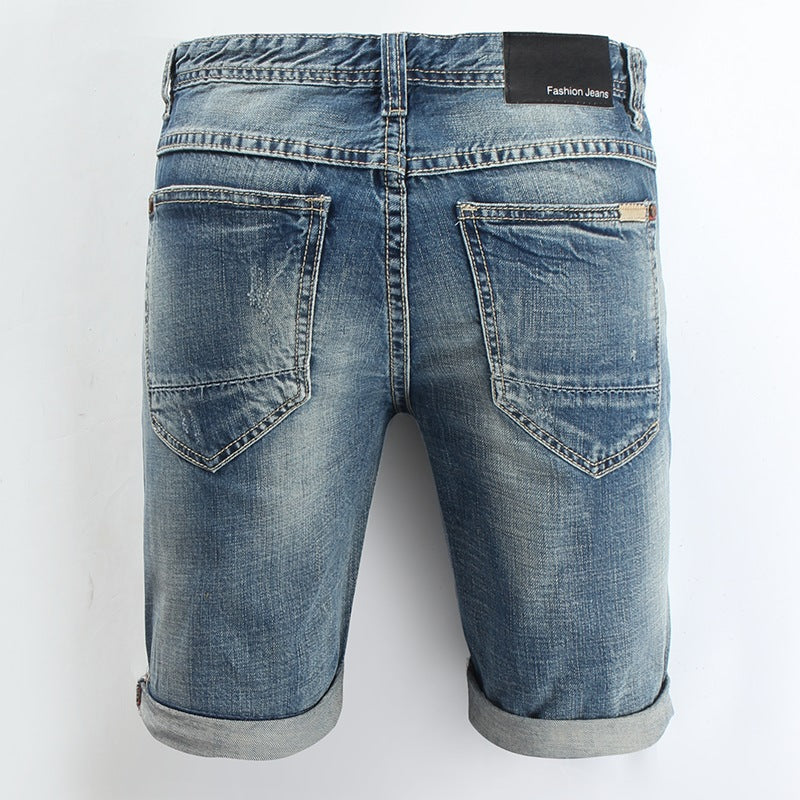 Jeanity Denim – Men's Ripped Cotton Denim Shorts - Distressed Style – JeanityDenimMensRippedCottonDenimShortsDistressedStyleBack20260215145243jpg