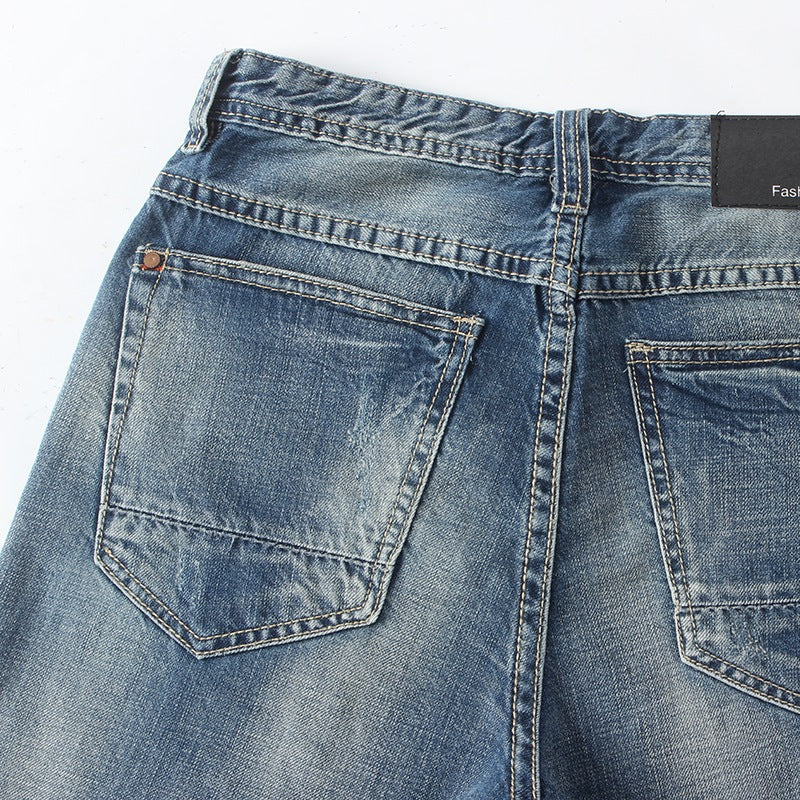 Jeanity Denim – Men's Ripped Cotton Denim Shorts - Distressed Style – JeanityDenimMensRippedCottonDenimShortsDistressedStyleDetail20260215145245jpg