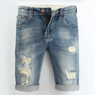 Jeanity Denim – Men's Ripped Cotton Denim Shorts - Distressed Style – JeanityDenimMensRippedCottonDenimShortsDistressedStyleFlat20260215145247jpg