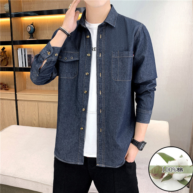 Jeanity Denim – Men's Sand-Washed Denim Shirt - Slim Fit – JeanityDenimMensSandWashedDenimShirtSlimFitFlat20260216125519jpg