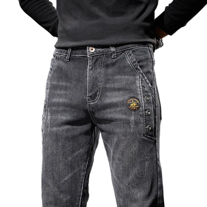 Jeanity Denim – Men's Skinny Denim Jeans - Korean Style Casual Pants – JeanityDenimMensSkinnyDenimJeansKoreanStyleCasualPantsGrayjeanswithabrandlogoonagraybackground20260215145506jpg