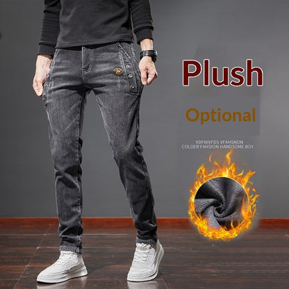 Jeanity Denim – Men's Skinny Denim Jeans - Korean Style Casual Pants – JeanityDenimMensSkinnyDenimJeansKoreanStyleCasualPantsSide20260215145507jpg
