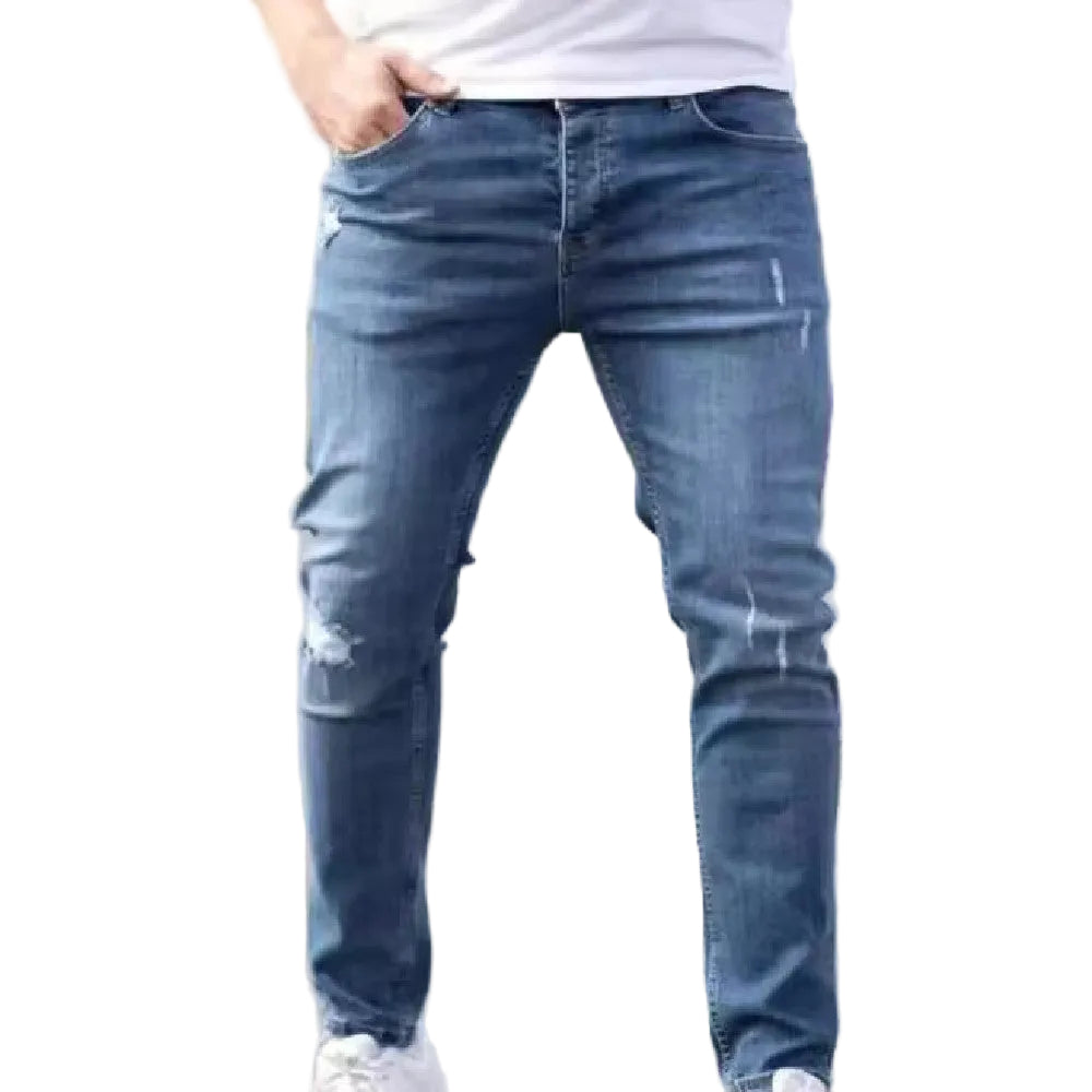 Jeanity Denim – Men's Skinny Fit Denim Jeans - Blue – JeanityDenimMensSkinnyFitDenimJeansBluePersonwearingbluejeanswithablurredbackground20260215145427jpg