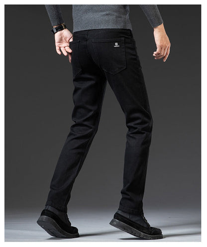 Jeanity Denim – Men's Slim Fit Straight Leg Denim Jeans – JeanityDenimMensSlimFitStraightLegDenimJeansPersonwearingblackcamouflagepantsonagraybackground20260420115125jpg