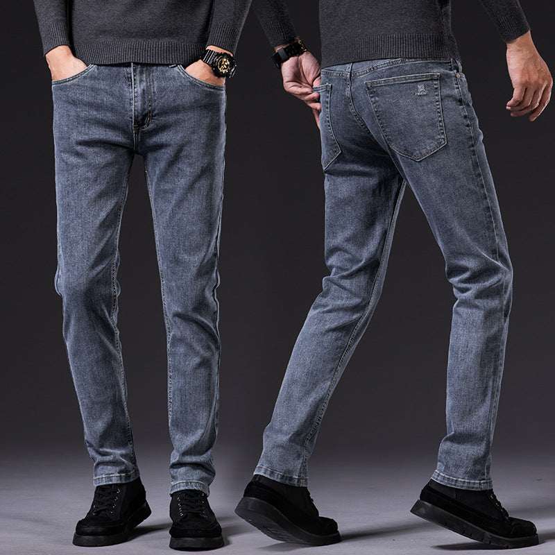 Jeanity Denim – Men's Slim Fit Straight Leg Denim Jeans – JeanityDenimMensSlimFitStraightLegDenimJeansPersonwearingbluejeansandblackshoesonadarkbackground20260426131036jpg