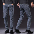 Jeanity Denim – Men's Slim Fit Straight Leg Denim Jeans – JeanityDenimMensSlimFitStraightLegDenimJeansPersonwearingbluejeansandblackshoesonadarkbackground20260426131036jpg