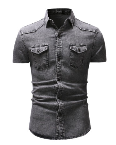 Jeanity Denim – Men's Urban Short Sleeve Denim Shirt – JeanityDenimMensUrbanShortSleeveDenimShirtClose20260222140136jpg