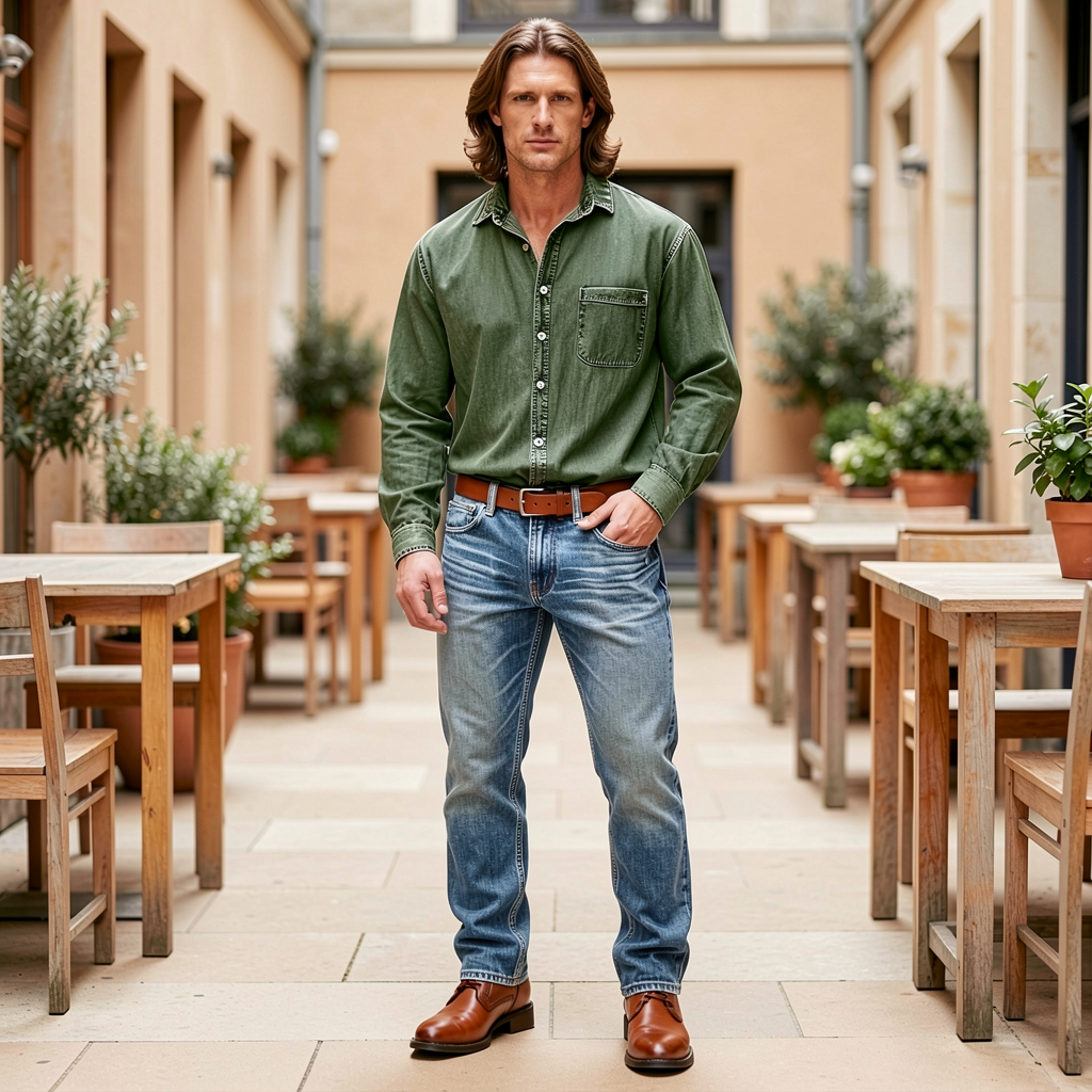 Jeanity Denim – Men's Washed Denim Long-Sleeve Shirt - 10 Colors – JeanityDenimMensWashedDenimLongSleeveShirt10ColorsSide20260527062845png