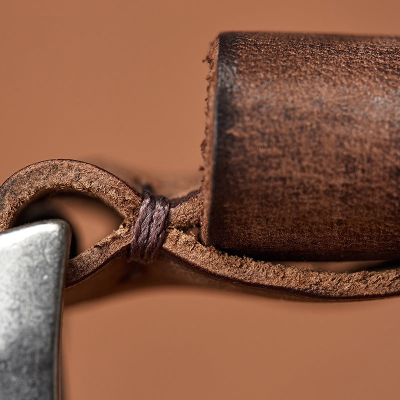 Jeanity Denim – Men's Wide Cowhide Leather Belt — Vintage Pin Buckle – JeanityDenimMensWideCowhideLeatherBeltVintagePinBuckleSide20260311134654jpg
