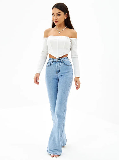Jeanity Denim – Mid-Rise Relaxed Flared Jeans - Elegant Commuter – JeanityDenimMidRiseRelaxedFlaredJeansElegantCommuterBack20260215141604jpg
