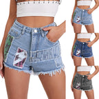 Jeanity Denim – Mid-Rise Straight-Leg Denim Shorts - Cropped Cotton – JeanityDenimMidRiseStraightLegDenimShortsCroppedCottonDenimshortswithpatcheswornbyapersononawhitebackground20260215122910jpg